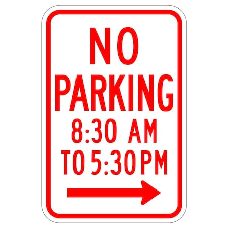 Sign Solutions Usa 12 in W, 18 in H, Aluminum, White DUS08HWT1218R7-2aR